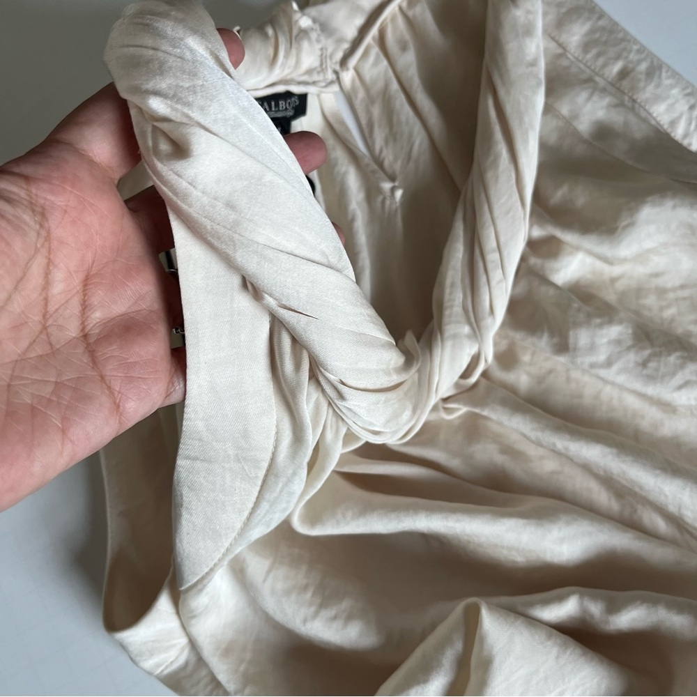 Talbots Cream Ruched Blouse - Picture 5 of 12
